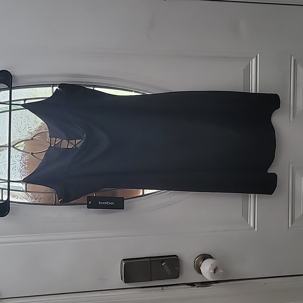 NWT BEBE Black Evening Date Night Cocktail Dance Dress Size XL - Picture 4 of 5